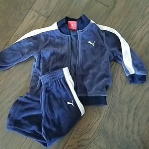 Puma velour jacket and pants.